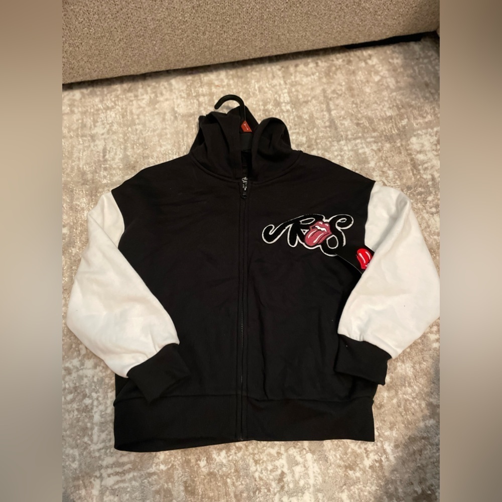 The Rolling Stones Black and White Kids Jacket with embroidered detail size M - Picture 4 of 6